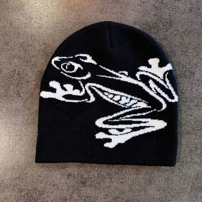 High Quality Frog Knit Hat Keep Warm Ear Protection Winter Autumn Hats