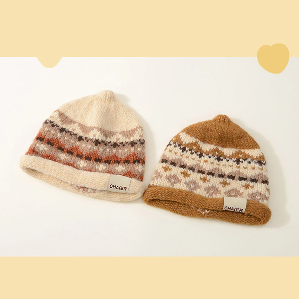 Cute Baby Pointed Rolled Brim Knit Hat Retro Kids Woolen Pullover Cap
