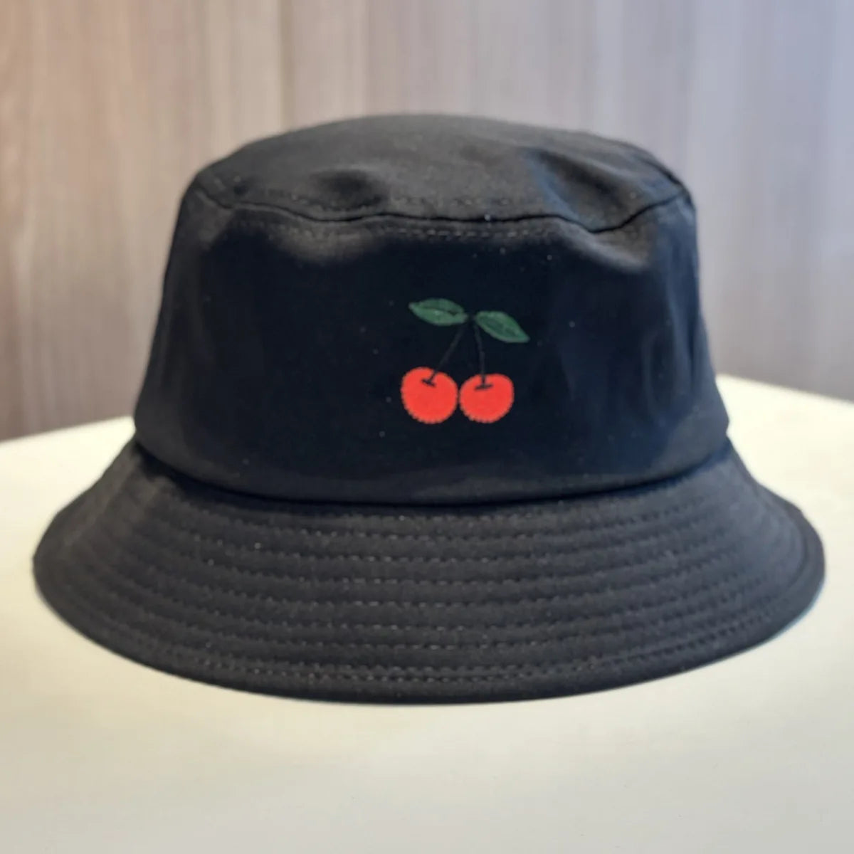 Embroidery Cherry Popular Unisex Summer Bucket Hat