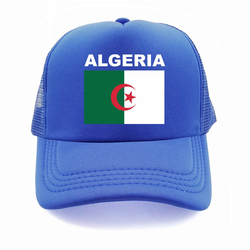 Cool Algeria Trucker Cap Men Algeria Flag Hat Baseball Cap