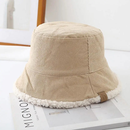 Trendy Lambswool Winter Bucket Hat