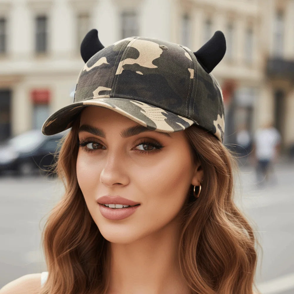 Fashion 3D Devil Horn Baseball Cap Adjustable