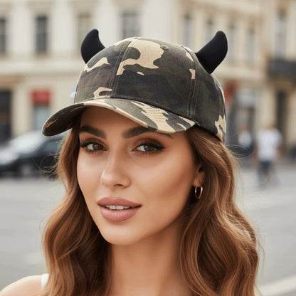 Fashion 3D Devil Horn Baseball Cap Adjustable