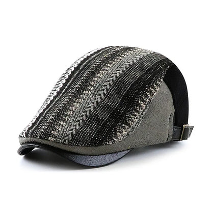 Adjustable Newsboy Hats For Men Flat Cap Male Irish Cabbie Gatsby Tweed Ivy Berets
