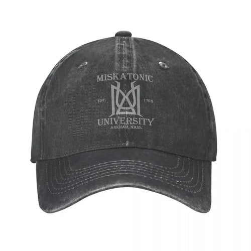 Miskatonic University Lovecraft Men Women Baseball Caps Distressed Denim Caps Hat