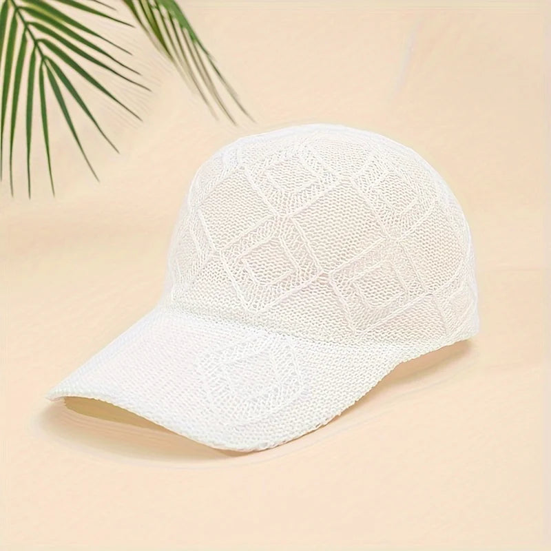 Unisex Breathable Mesh Large Square Baseball Cap Summer Hat Duckbill Cap