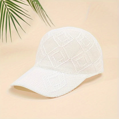 Unisex Breathable Mesh Large Square Baseball Cap Summer Hat Duckbill Cap