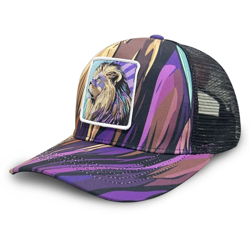 Unique Graffiti Owl Print Baseball Hat for Men Women Breathable Mesh Unisex Outdoor Hiking Casual Cap