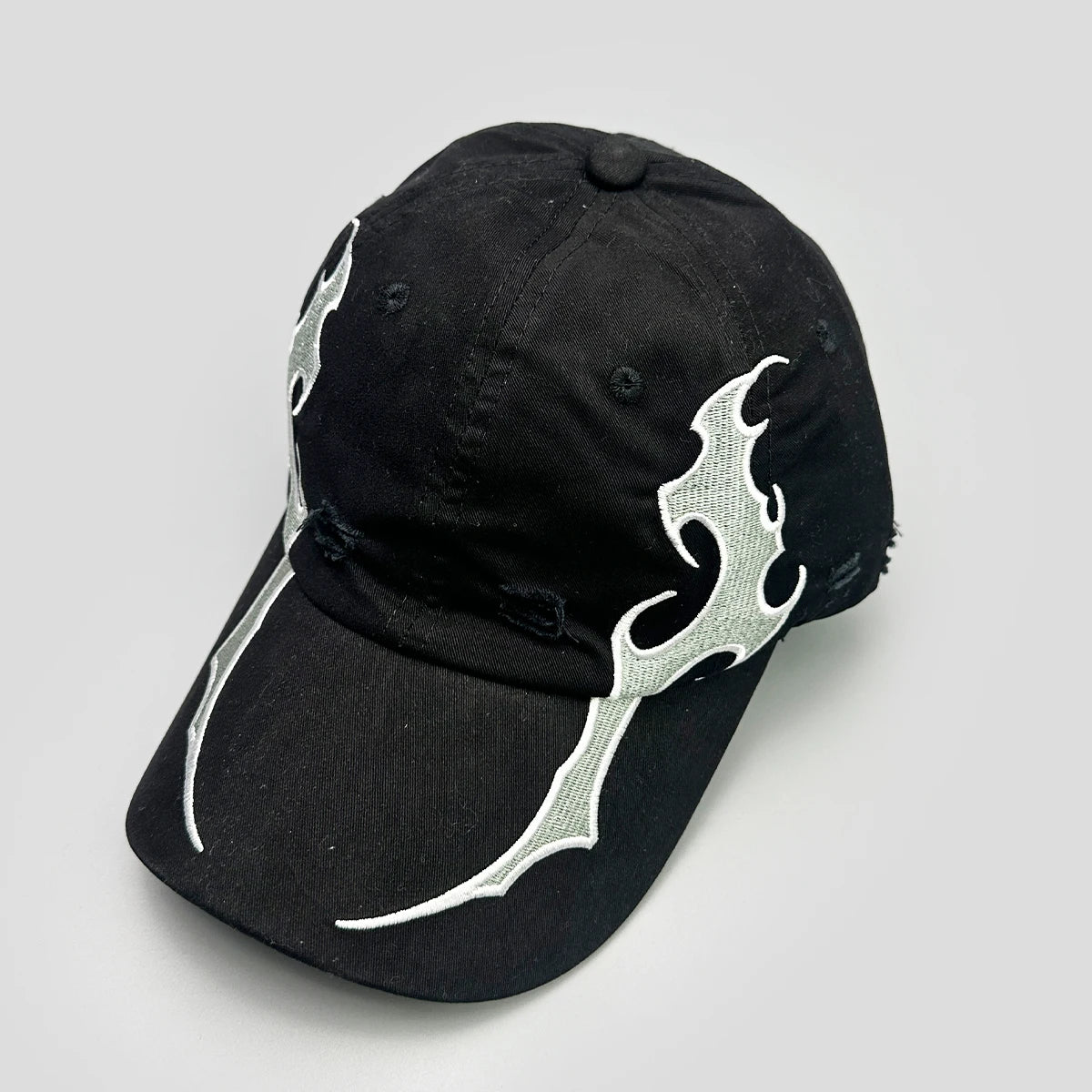 American Embroidered Flame Double-Edged Blade Baseball Hats