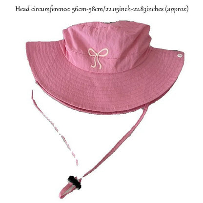 Spring Summer Bucket Hat Sunscreen Solid Color Fishing Caps