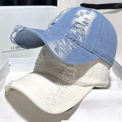 New Ripped Rimmed Baseball Hats For Men And Women