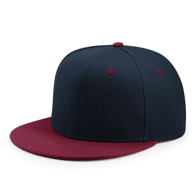 Wholesale Adult Blank Snapback Cap Male Hip-Hop Flat Peak Skateboard Hat Lady Sun Caps