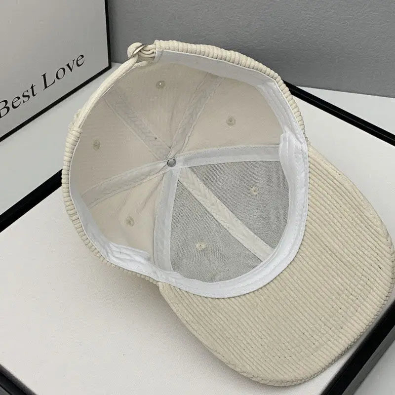 Fashion Corduroy Baseball Cap Ladies Letter C baseball Hat Women Man