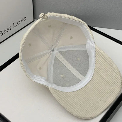 Fashion Corduroy Baseball Cap Ladies Letter C baseball Hat Women Man