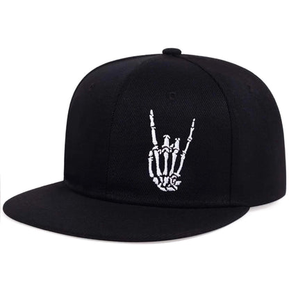 Unisex Skeleton Fingers Embroidery Hip-hop Hats Spring Autumn