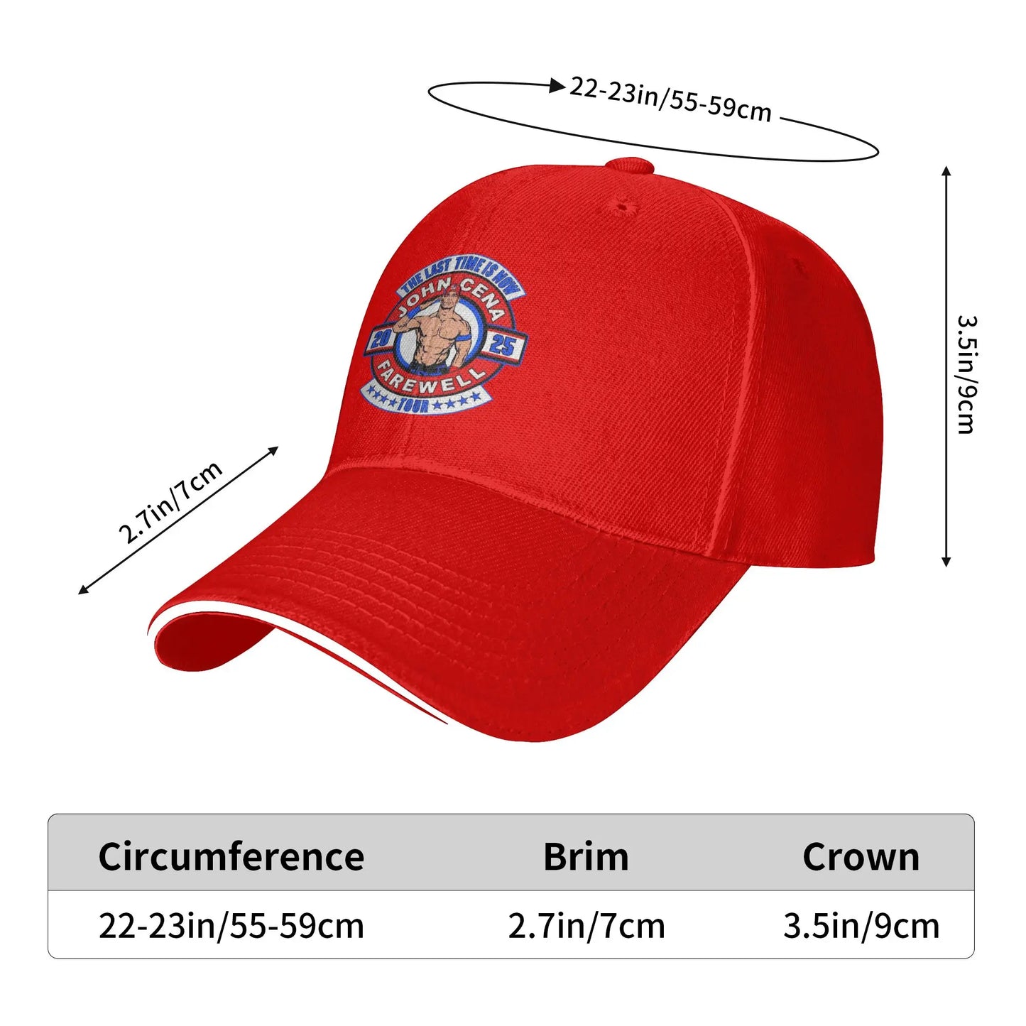 Cena John Actor and Wrestler Logo Casual Baseball Cap Summer