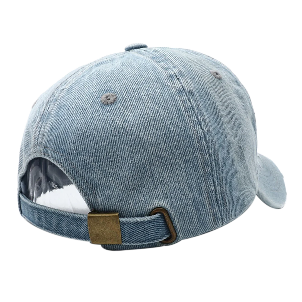 High Quality MY Embroidered Washed Denim Baseball Cap