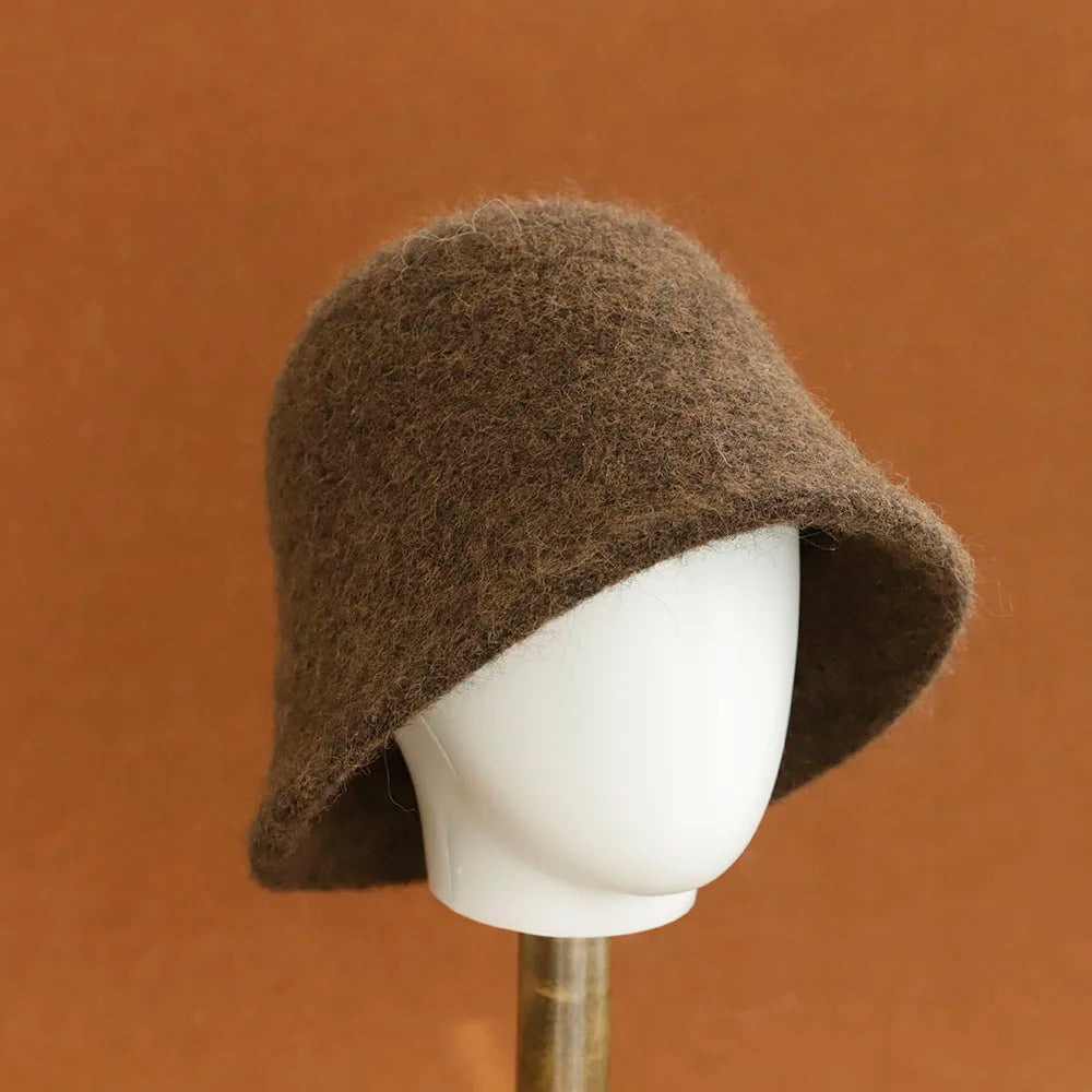 2026 New Y2K Autumn Winter Wool Bucket Hat Women