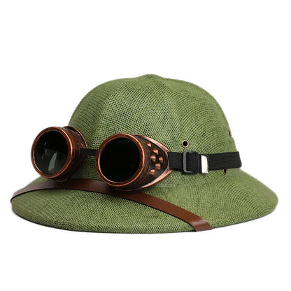 Summer Helmet Straw Hat Outdoor Men's And Women's Travel Personalized Hat