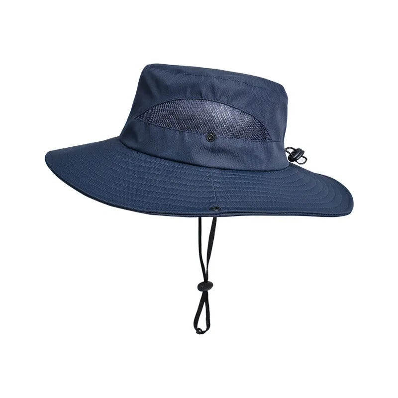Autumn Summer UV Protection Sun Hats For Women Men Breathable Mesh Fisherman Caps
