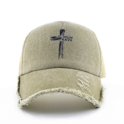Washed Denim Pink Baseball Cap Women