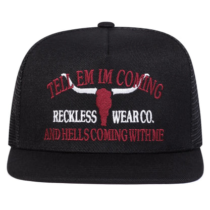 Unisex Reckless Wearco Letter Embroidery Hip-hop Net Hats Spring Summer