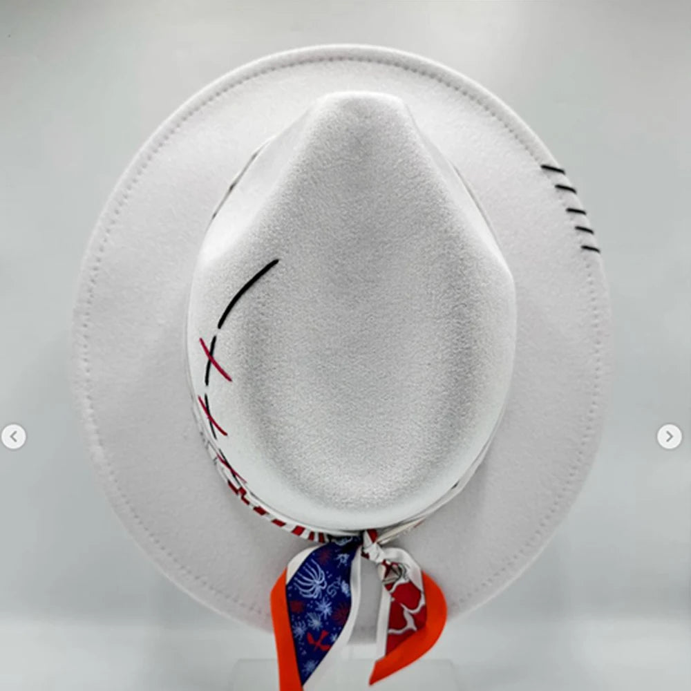 Suede Fedora Painting Felt Hats For Men And Women