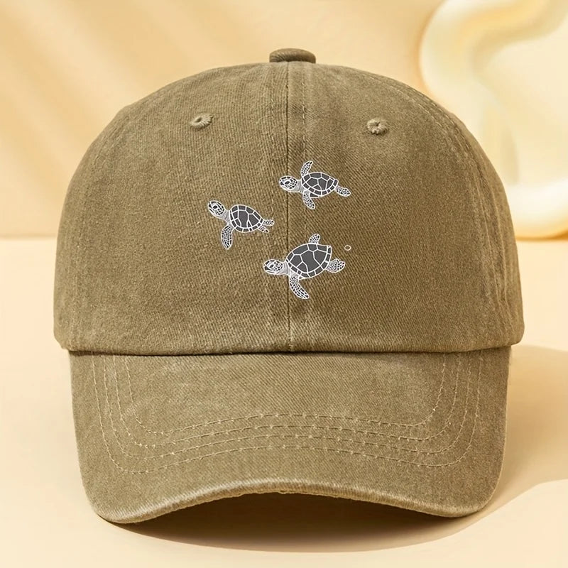 Turtle Print Unisex Baseball Cap with Outdoor