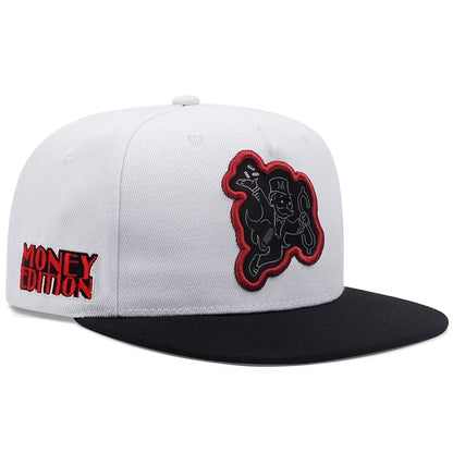 Fashion Hip Hop Hats Men Women Playing Card Money Embroidered Baseball Cap
