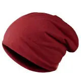Cotton Slouchy Beanies For Men Vintage Hip-Hop Slouchy Hat Autumn Winter