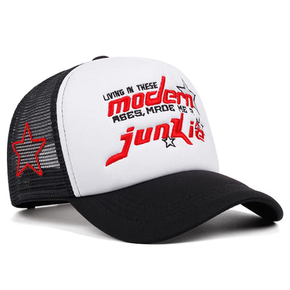 Webhat Modern Pentagram Embroidered HipHop