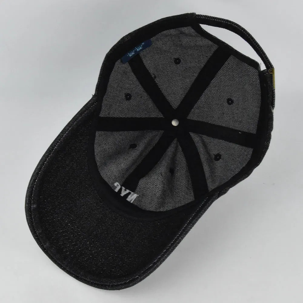 Fashion NYC Embroidery Denim Snapback Baseball Caps