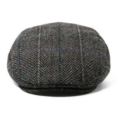 Men’s Herringbone Wool Blend Tweed Newsboy Ivy Hat
