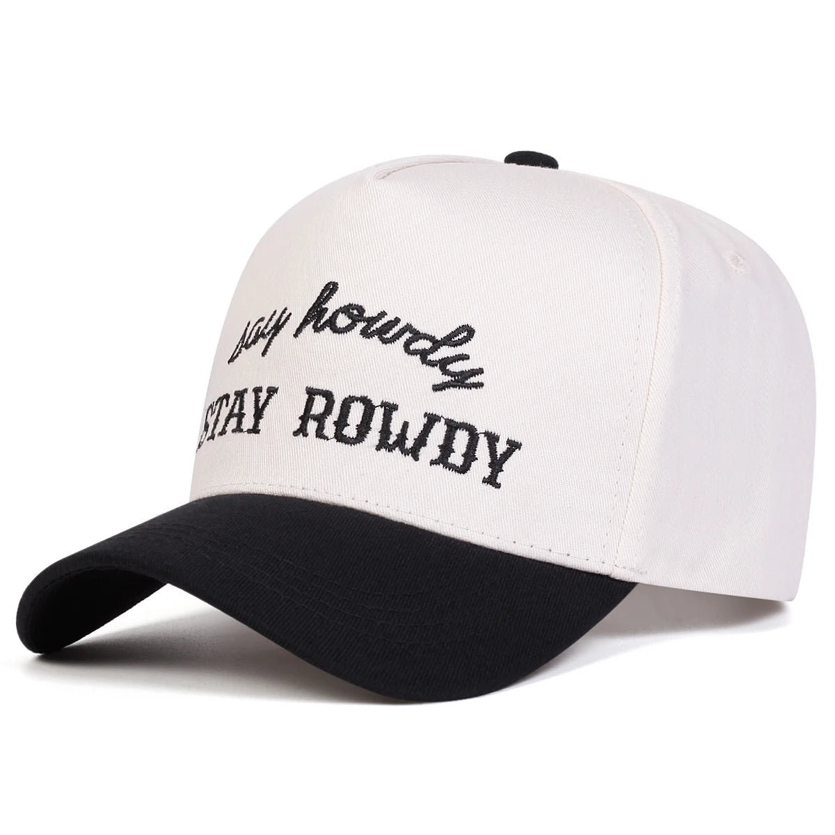 Unisex Stay Rowdy Letter Embroidery Baseball Caps Spring and Autumn