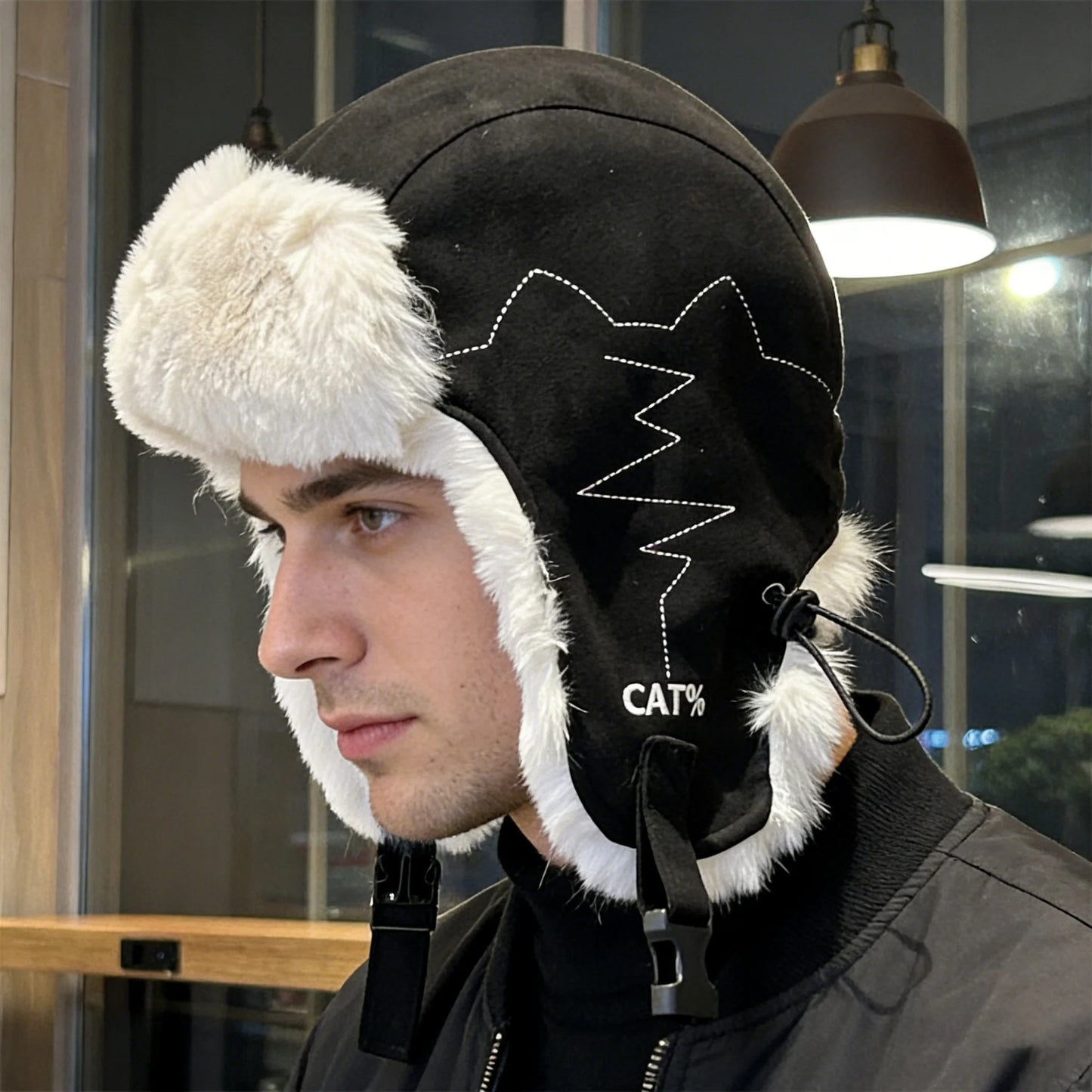 Winter Plush Lined Ushanka Hat For Men Women Windproof Cold Weather Outdoor