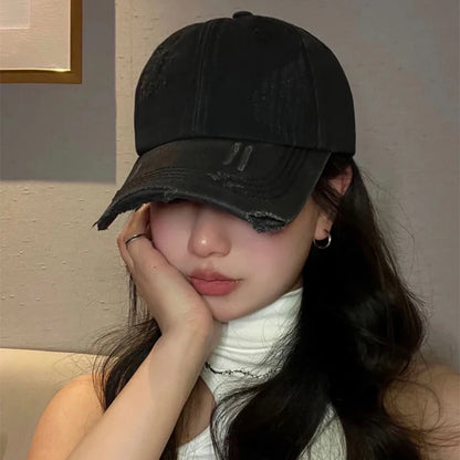 New Men Women Gradient American Vintage Broken Baseball Hats