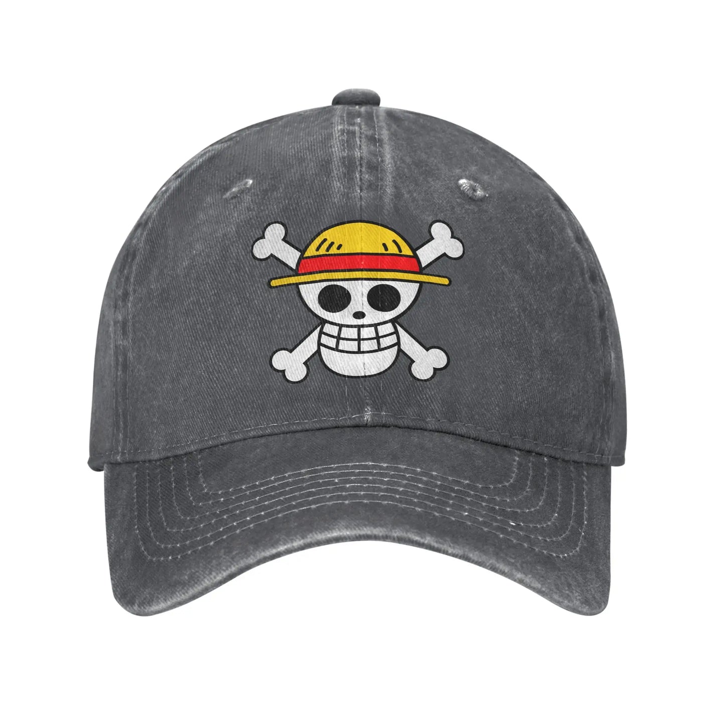 Ones Pieces Baseball Caps Retro Distressed Washed Snapback Hat