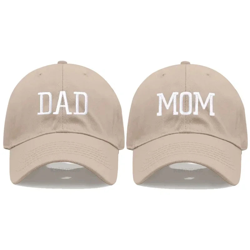 DAD MOM Embroidery Pure Cotton Baseball Cap Fashion Sport Golf Caps Sun Hat