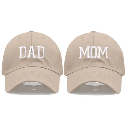 DAD MOM Embroidery Pure Cotton Baseball Cap Fashion Sport Golf Caps Sun Hat