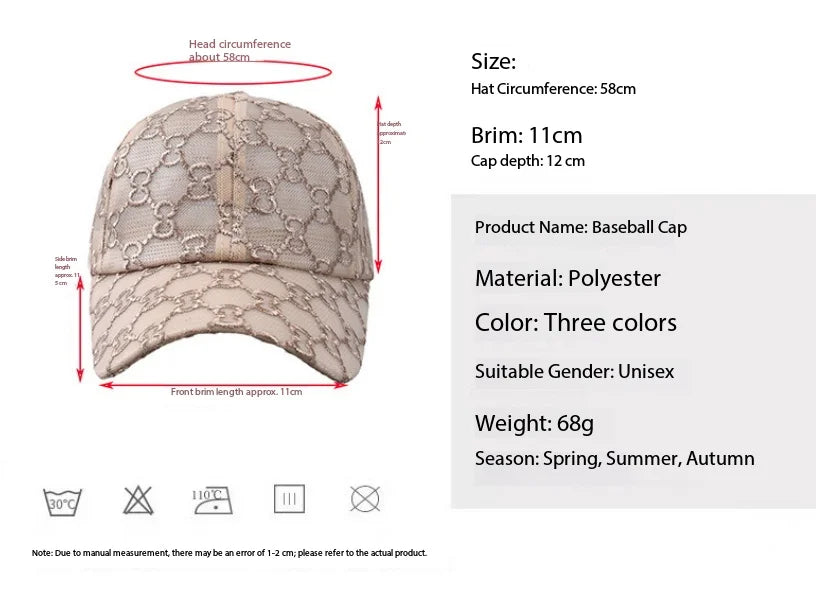 This Lace Mesh Baseball Cap