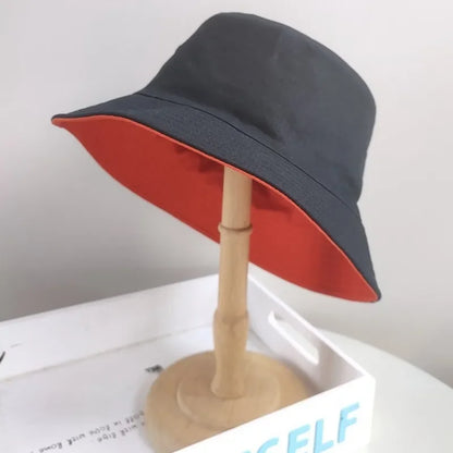 Cotton Bucket Hat Men Women Big Head Fisherman Hat Men