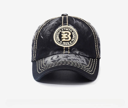 Retro Hat Baseball Cap Embroidery Letter Baseball Cap Fashion Couple Shade Sunscreen Versatile