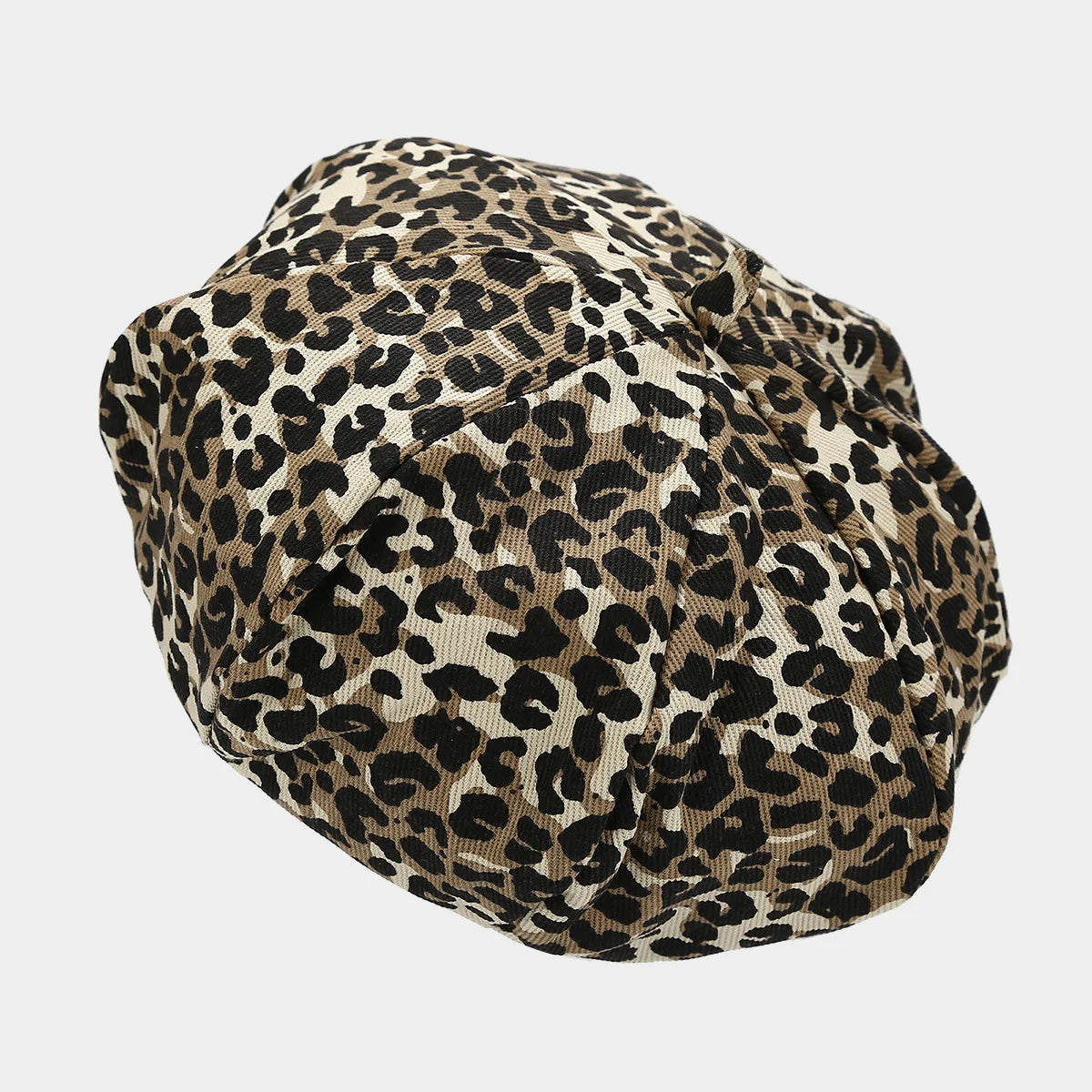 Newsboy Caps Fashion Women Leopard Print Octagonal Hat