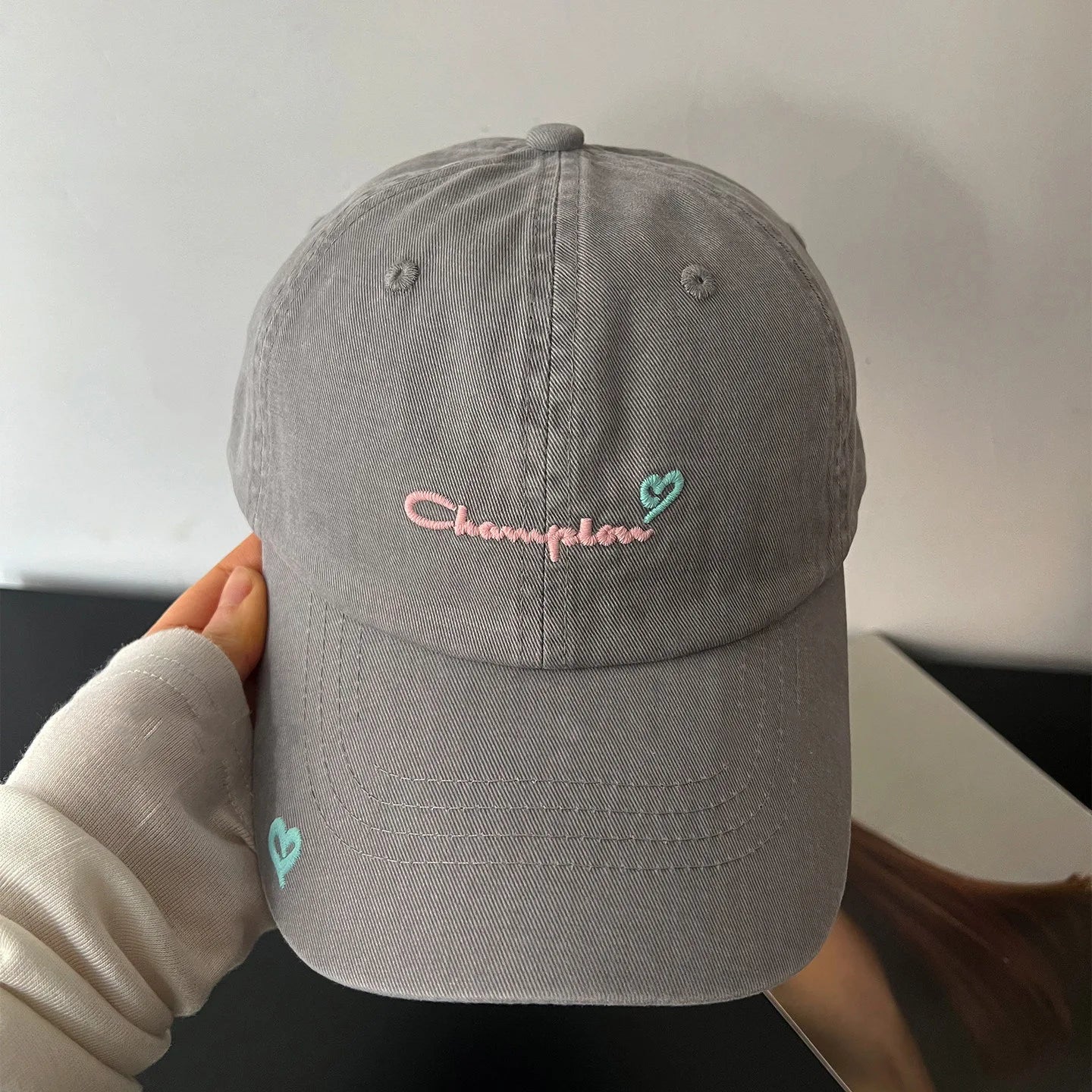 1pc Korean Style Letter Embroidered Baseball Caps for Women Men Summer