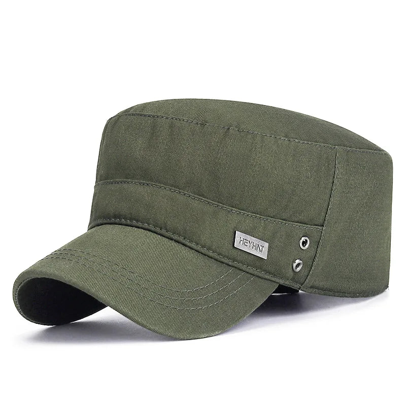 Breathable Cotton Flat Top Baseball Cap For Men Outdoor