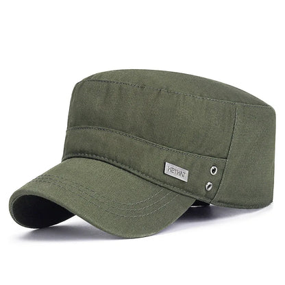 Breathable Cotton Flat Top Baseball Cap For Men Outdoor