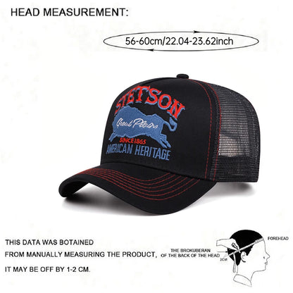 2025 Personalized New Red Bear Breathable Mesh Hat
