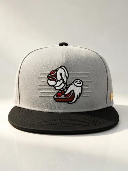 Embroidered Gaming Joystick Flat Brim Snapback Hat