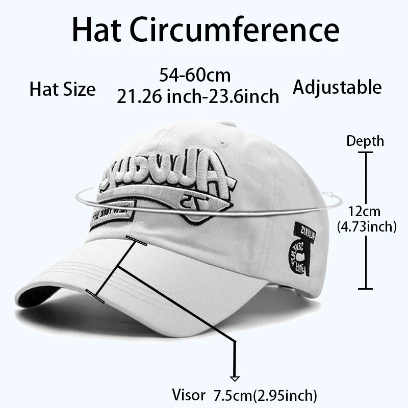 New Outdoor Cotton Golf Cap For Women Fashion Casual Retro Embroidery Men's Cap Sports