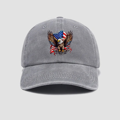 Eagle Flag Printed Baseball Cap, Versatile Style for Both Men and Women